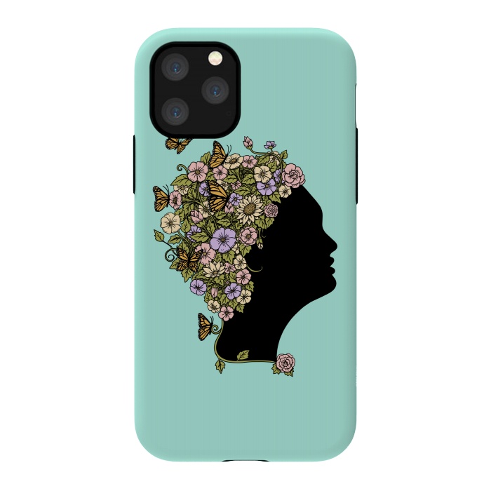 iPhone 11 Pro StrongFit Floral lady by Coffee Man