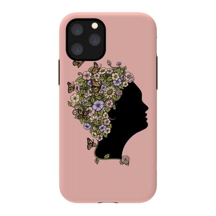 iPhone 11 Pro StrongFit Floral Lady Pink by Coffee Man