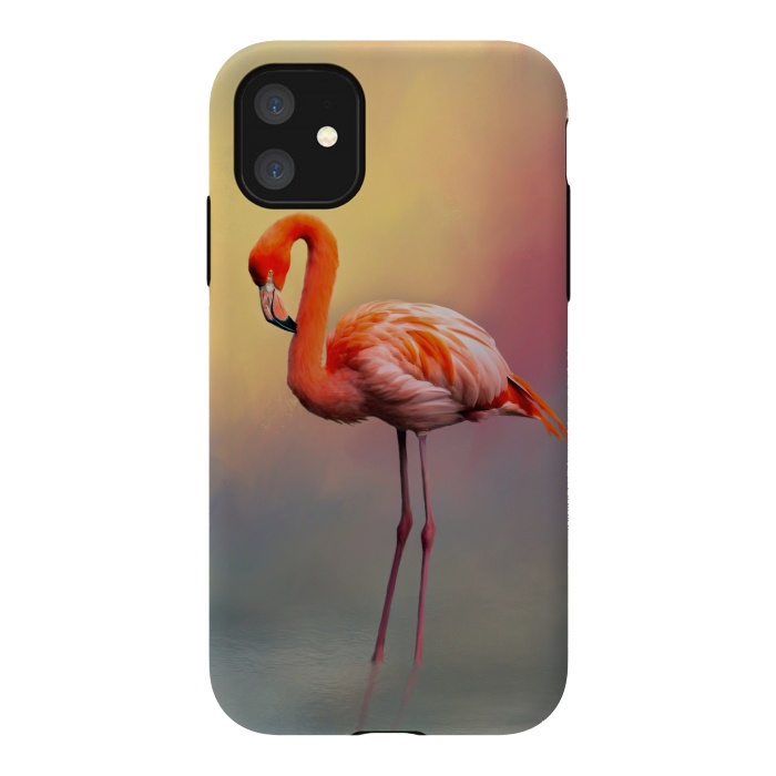 iPhone 11 StrongFit American flamingo by Simone Gatterwe