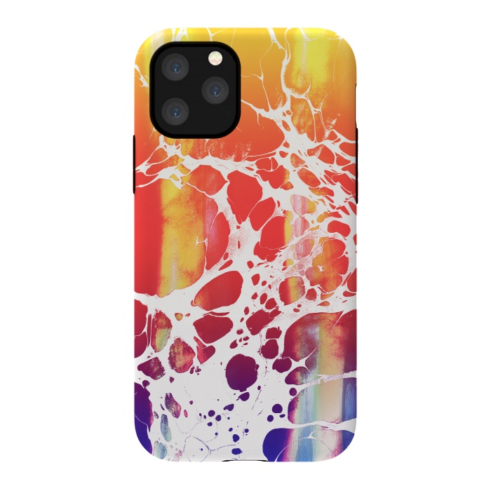 iPhone 11 Pro StrongFit Vibrant fiery marble gradient by Oana 