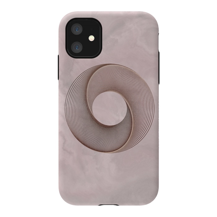 iPhone 11 StrongFit Rosegold Blush Line Art 2 by Andrea Haase