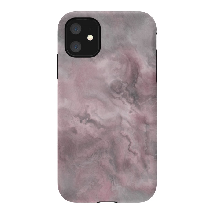 iPhone 11 StrongFit Blush Grey Marble by Andrea Haase