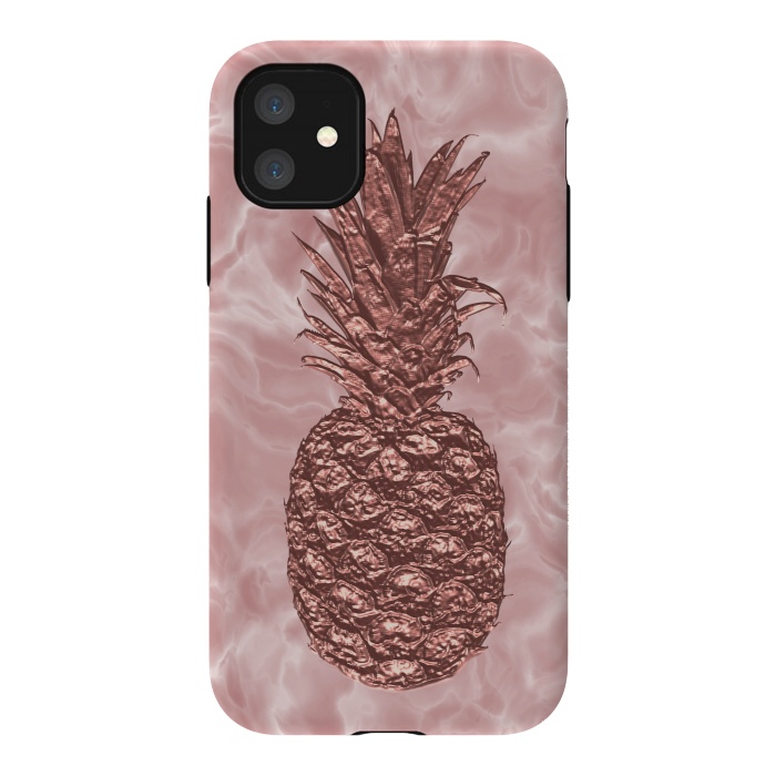 iPhone 11 StrongFit Precious Pineapple Blush Rosegold by Andrea Haase