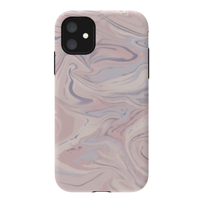 iPhone 11 StrongFit Blush And Purple Marble Elegance by Andrea Haase