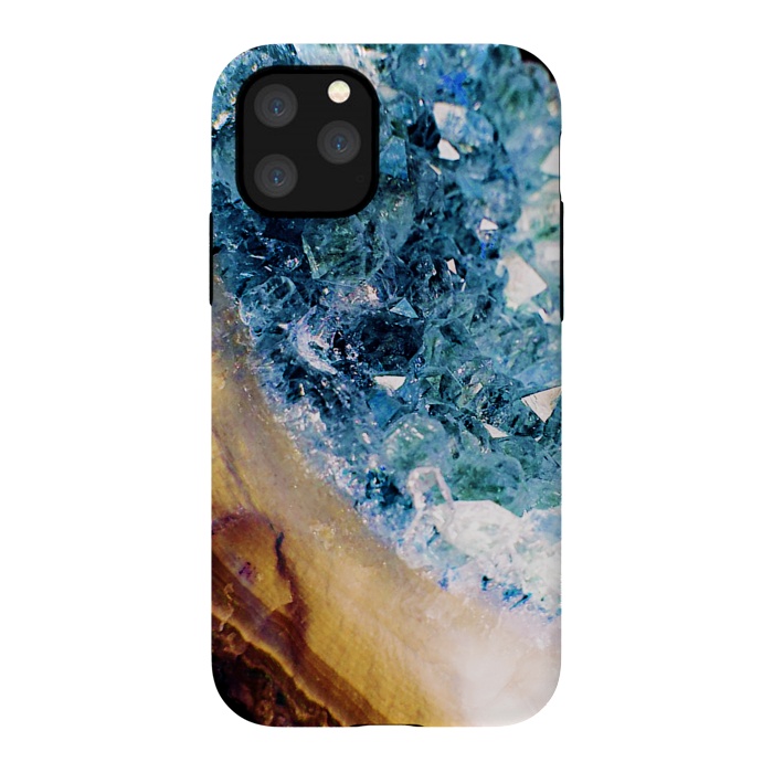 iPhone 11 Pro StrongFit Blue gold precious gemstone by Oana 