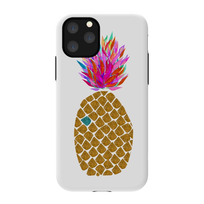 iPhone 11 Pro StrongFit Carnaval Pineapple by Amaya Brydon