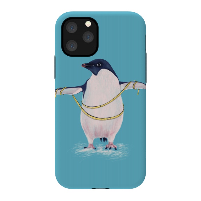 iPhone 11 Pro StrongFit Cute Fat Penguin Goes On Diet by Boriana Giormova
