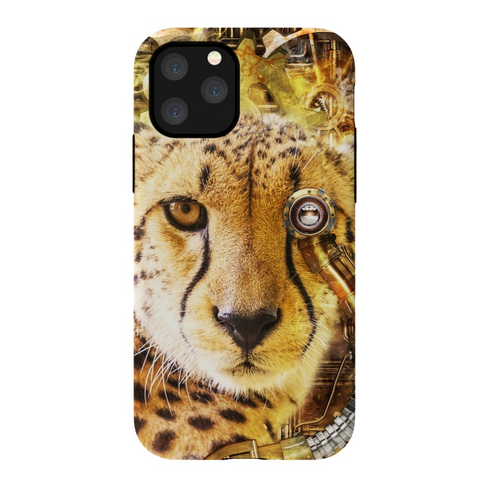 iPhone 11 Pro StrongFit Steampunk Cheetah by Simone Gatterwe