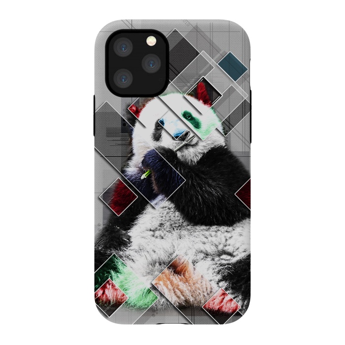 iPhone 11 Pro StrongFit Cute colorful collage Panda by Simone Gatterwe