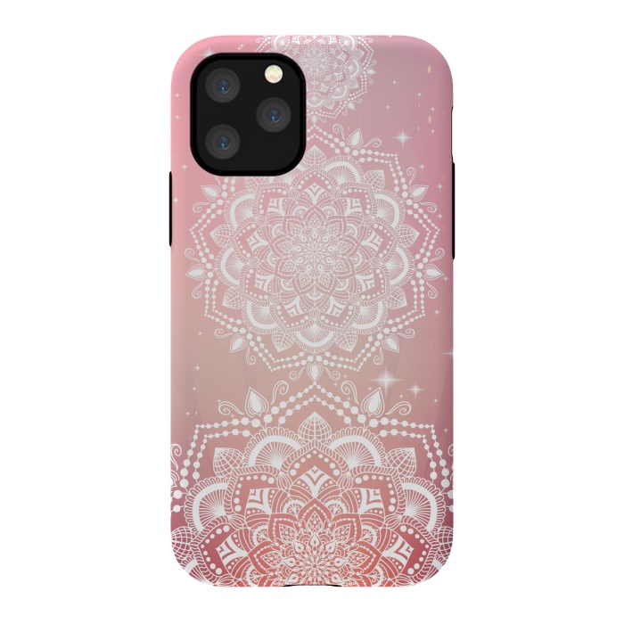 iPhone 11 Pro StrongFit Pink flower mandalas by Jms