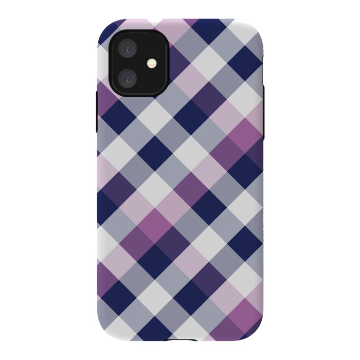 iPhone 11 StrongFit Purple & Dark Blue Square Combination by Bledi