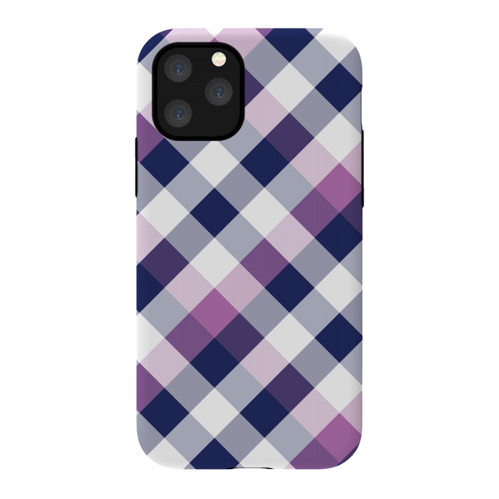 iPhone 11 Pro StrongFit Purple & Dark Blue Square Combination by Bledi