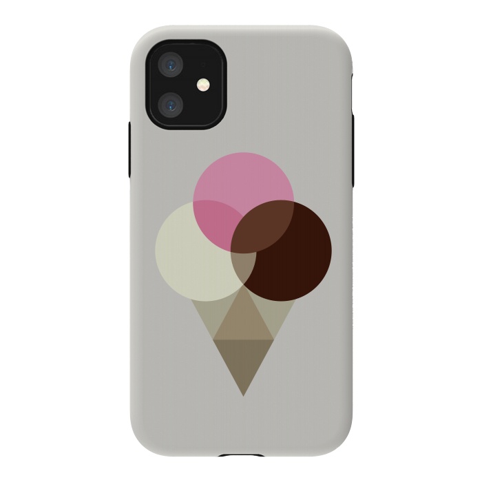 iPhone 11 StrongFit Neapolitan Ice Cream Cone by Dellán