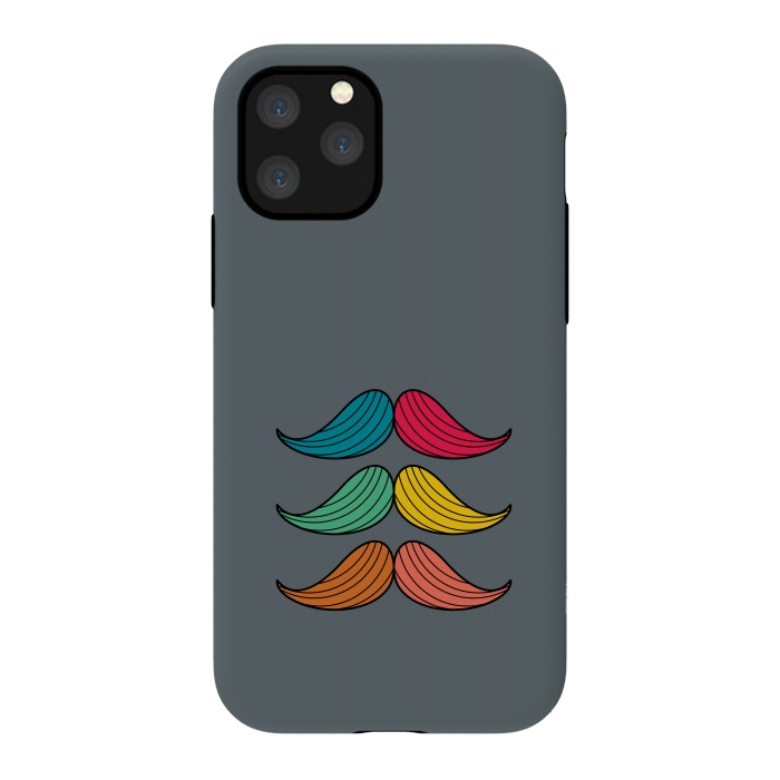 iPhone 11 Pro StrongFit colorful moustaches by TMSarts