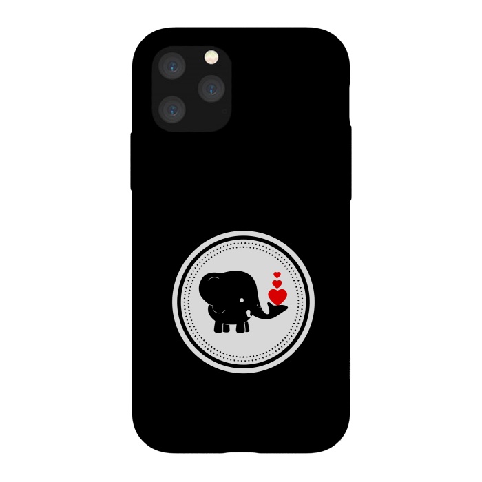 iPhone 11 Pro StrongFit elephant with hearts by TMSarts