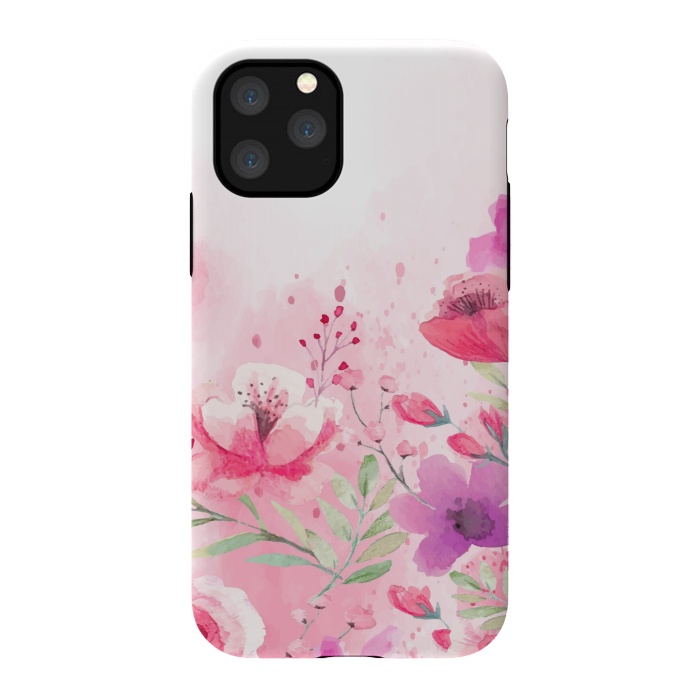 iPhone 11 Pro StrongFit pink floral print by MALLIKA