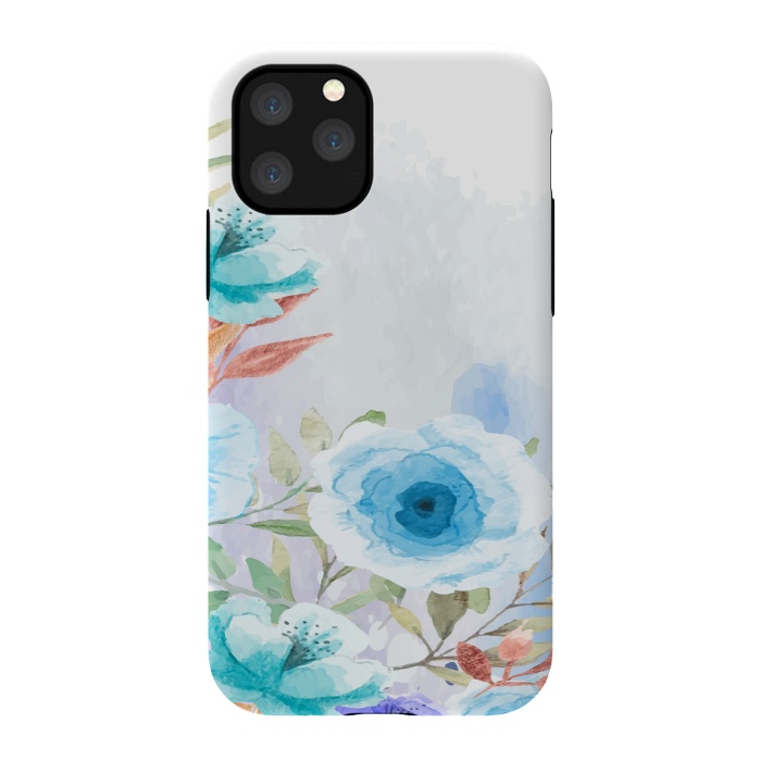 iPhone 11 Pro StrongFit blue floral print by MALLIKA