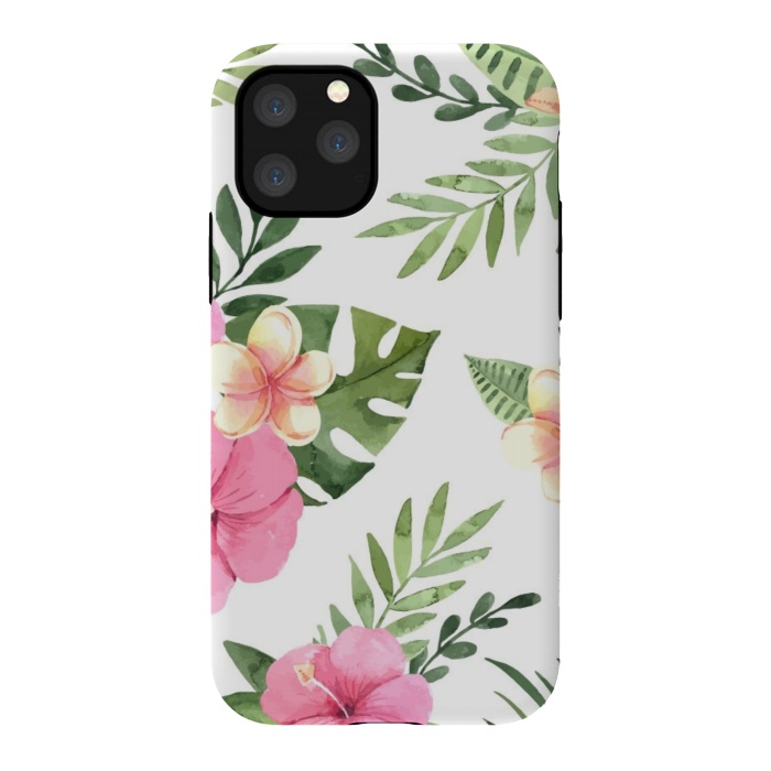 iPhone 11 Pro StrongFit tropical pink pattern by MALLIKA