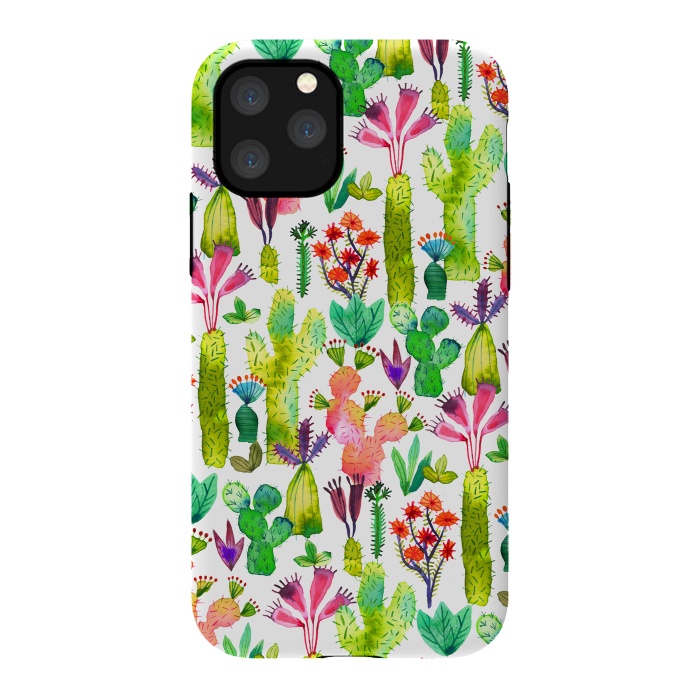 iPhone 11 Pro StrongFit Funny Cacti Garden by Ninola Design