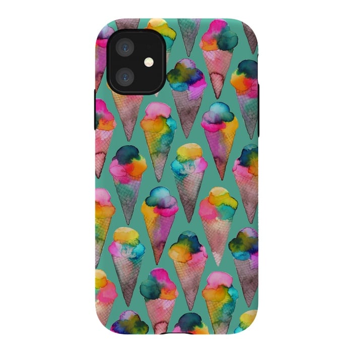 iPhone 11 StrongFit Ice Cream Summer Cones by Ninola Design