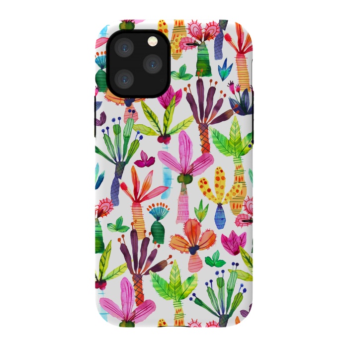 iPhone 11 Pro StrongFit Cute Palms Garden by Ninola Design