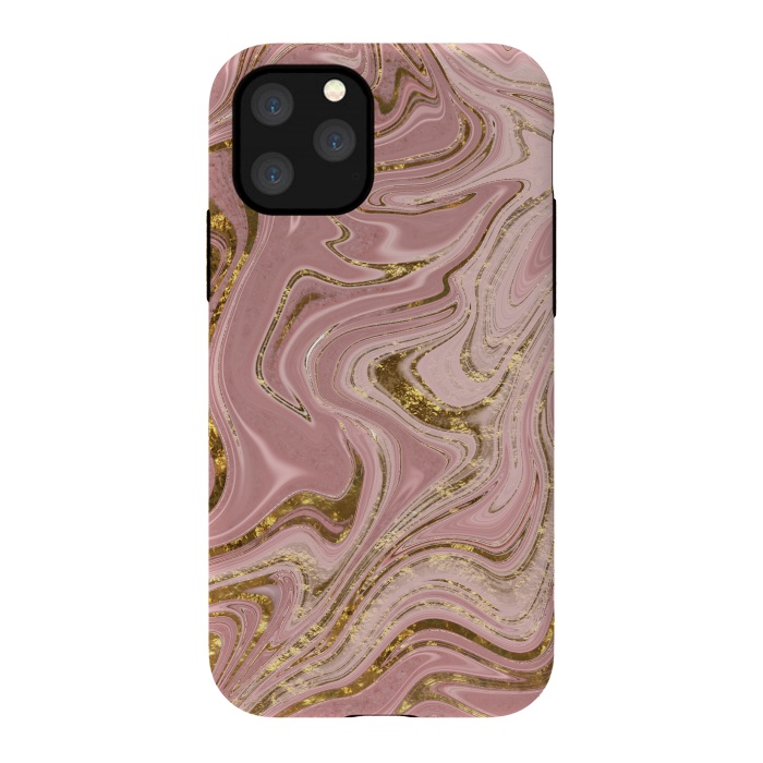 iPhone 11 Pro StrongFit Rosegold Marbled Elegance 2 by Andrea Haase