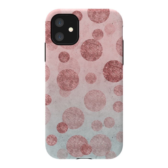 iPhone 11 StrongFit Rosegold Confetti Elegance by Andrea Haase