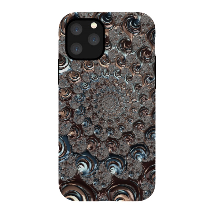 iPhone 11 Pro StrongFit Fractal Fantasy Teal And Copper 2 by Andrea Haase