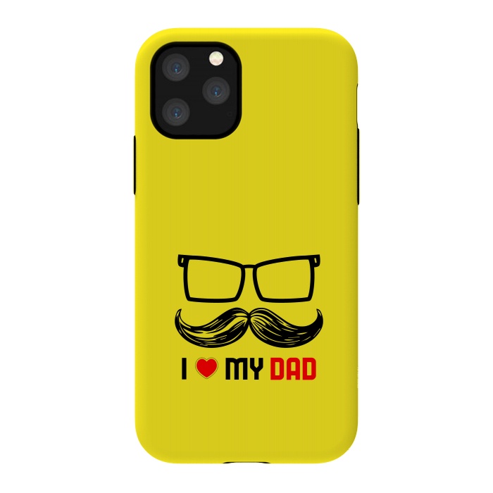 iPhone 11 Pro StrongFit i love my dad yellow by TMSarts