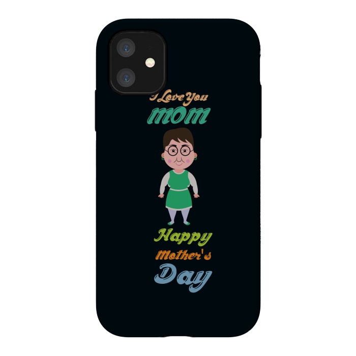 iPhone 11 StrongFit cartoon mom by TMSarts