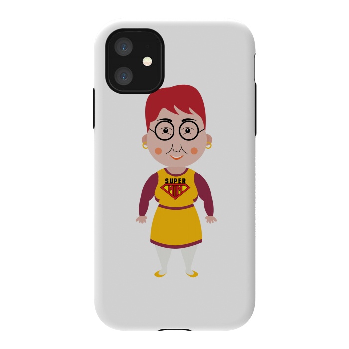 iPhone 11 StrongFit super mom cartoon by TMSarts