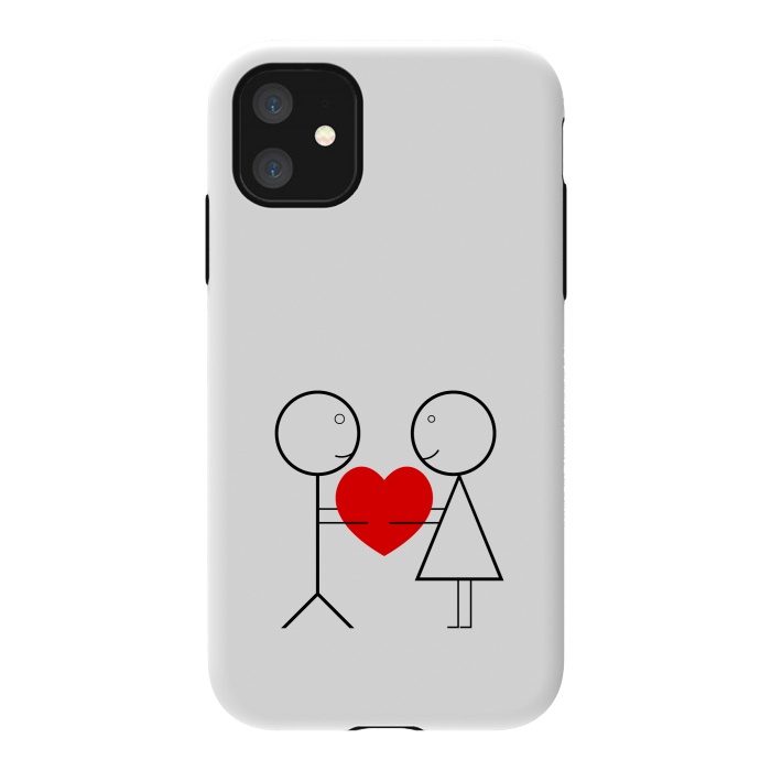 iPhone 11 StrongFit stick figure love by TMSarts