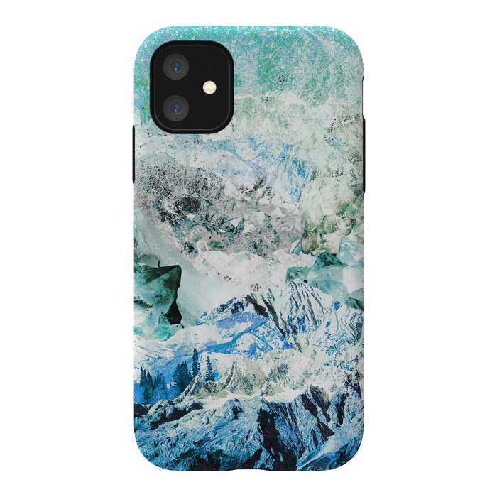 iPhone 11 StrongFit Icy mountains and precious gemstones by Oana 