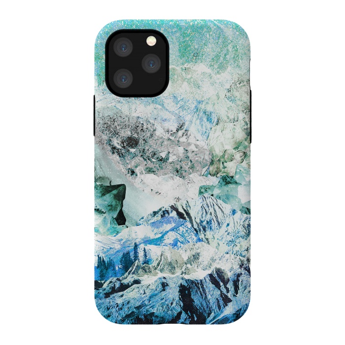 iPhone 11 Pro StrongFit Icy mountains and precious gemstones by Oana 