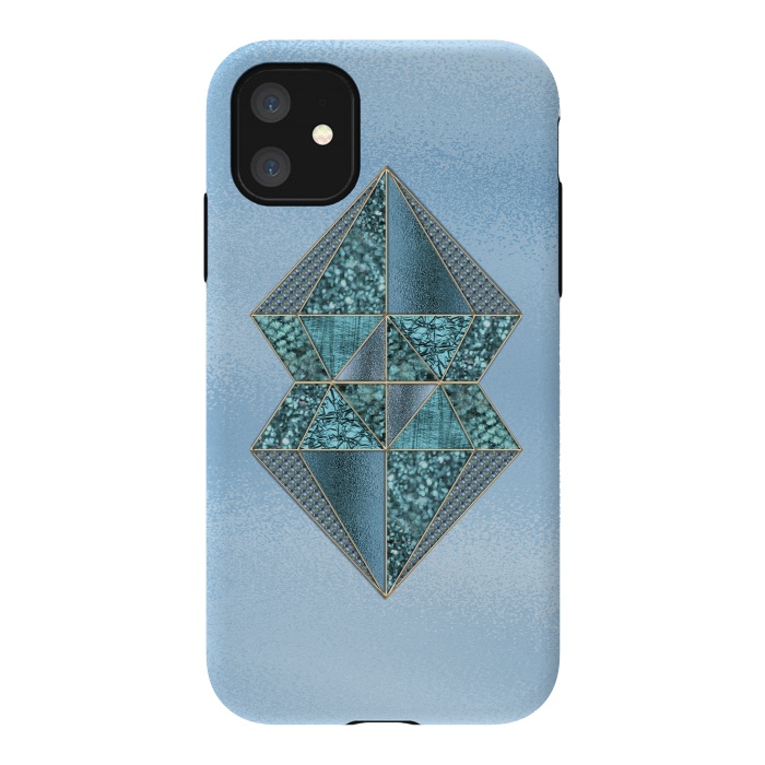 iPhone 11 StrongFit Blue Double Diamond 2 by Andrea Haase