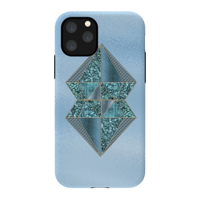 iPhone 11 Pro StrongFit Blue Double Diamond 2 by Andrea Haase