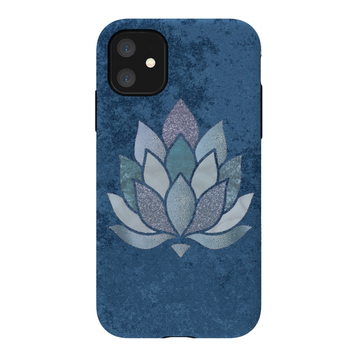 iPhone 11 StrongFit Precious Blue Lotus Flower 2 by Andrea Haase