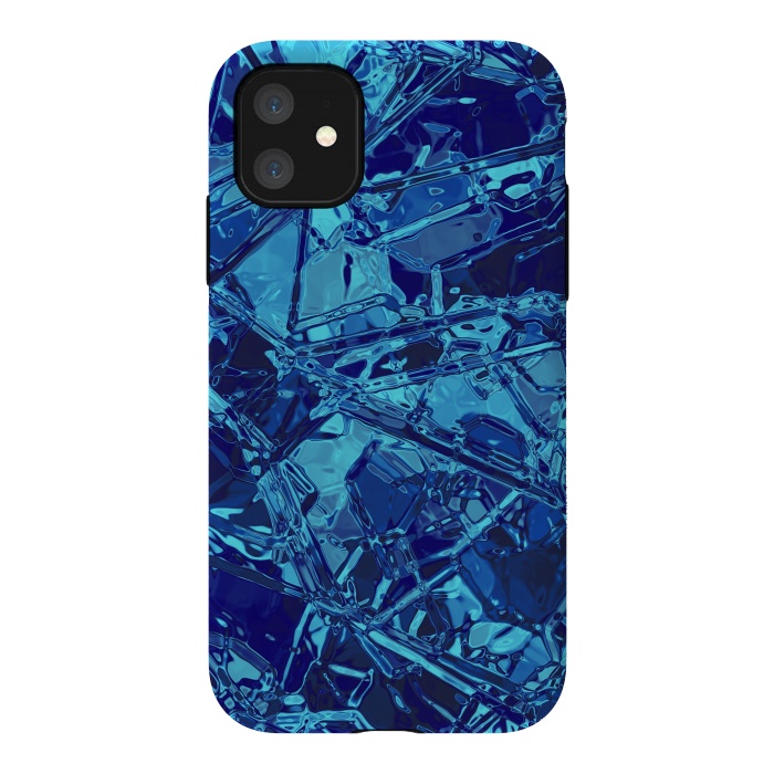 iPhone 11 StrongFit Blue Stained Glass 2 by Andrea Haase