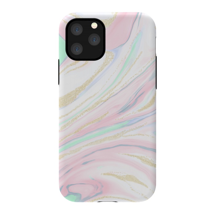iPhone 11 Pro StrongFit Classy marbleized abstract design by InovArts