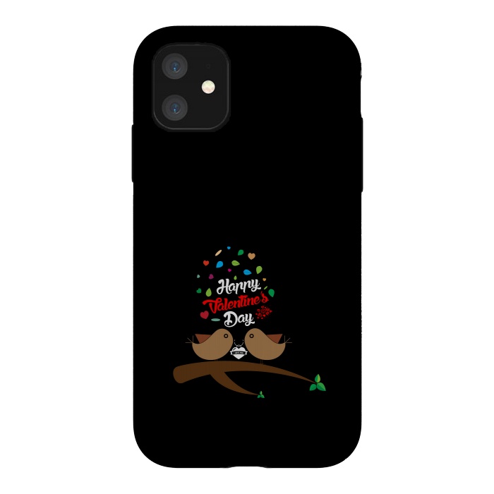 iPhone 11 StrongFit brown love birds by TMSarts
