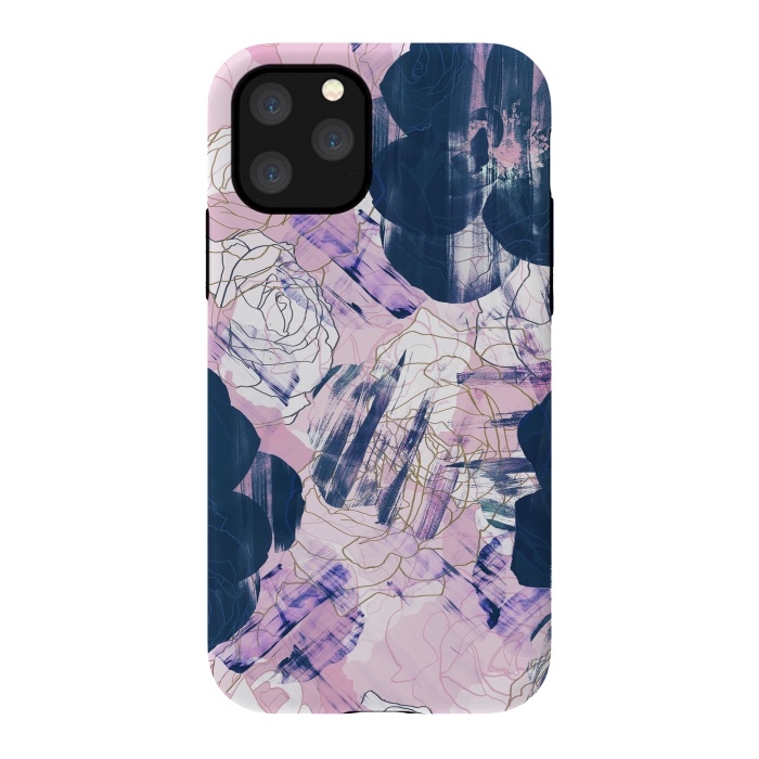 iPhone 11 Pro StrongFit Painted flower petals brushstrokes by Oana 