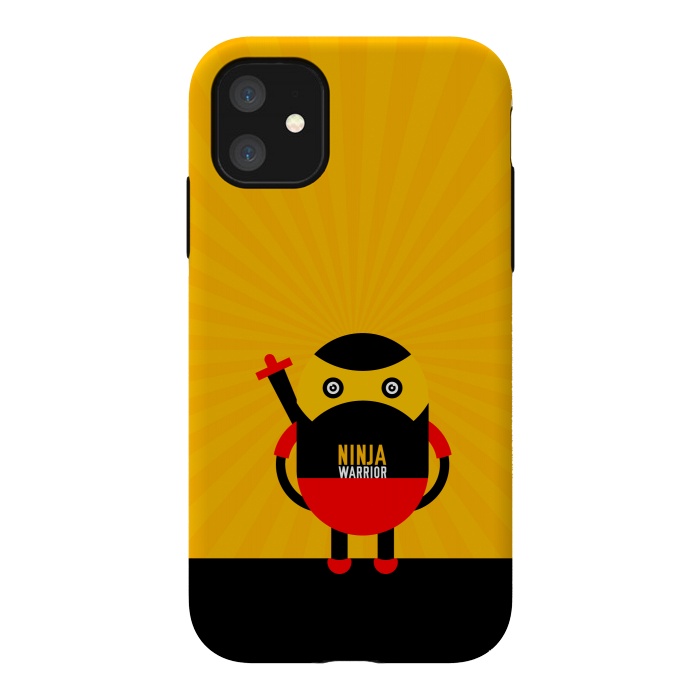 iPhone 11 StrongFit ninja warrior yellow by TMSarts