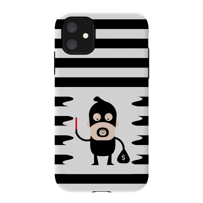 iPhone 11 StrongFit cartoon thief by TMSarts