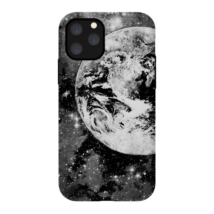 iPhone 11 Pro StrongFit Black and white Earth in Space by Oana 