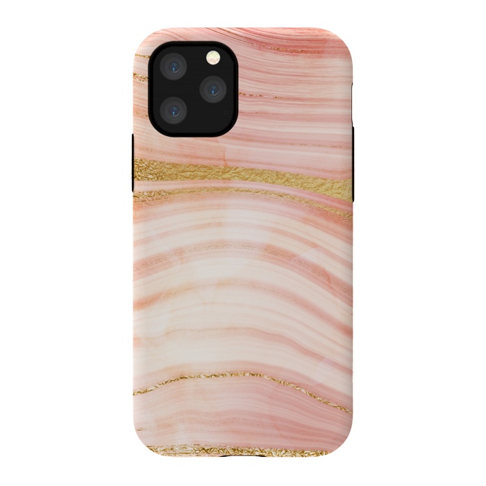 iPhone 11 Pro StrongFit Blush Mermaid Marble with Faux Gold Veins by  Utart