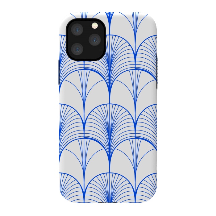 iPhone 11 Pro StrongFit Art Deco Blue by Uma Prabhakar Gokhale