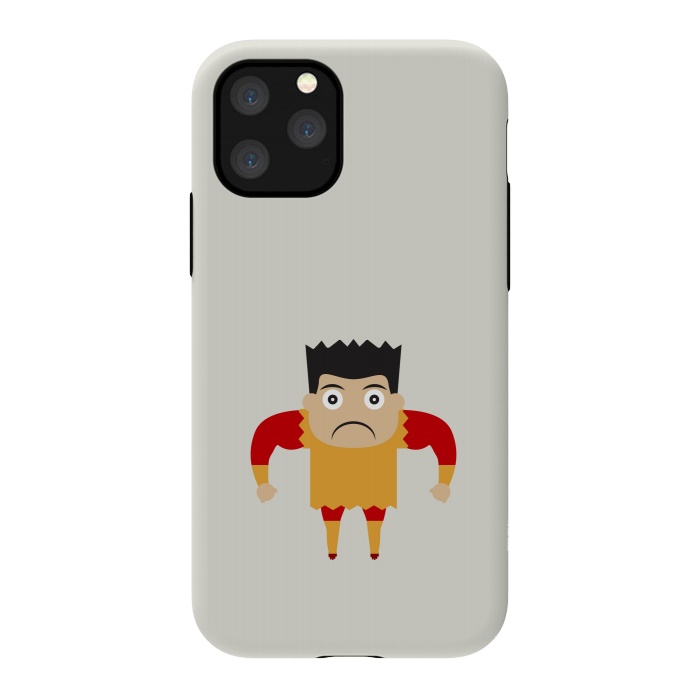 iPhone 11 Pro StrongFit angry mood kid cartoon by TMSarts