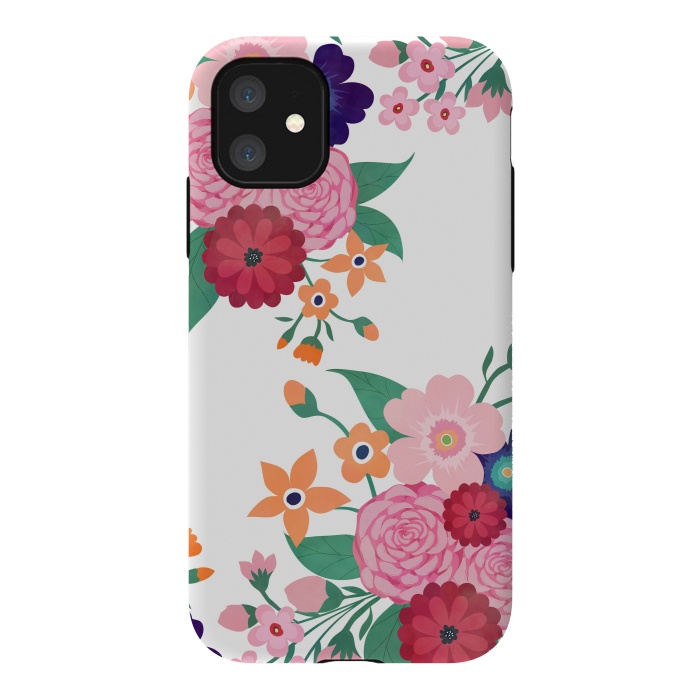 iPhone 11 StrongFit Pretty summer flowers design  by InovArts