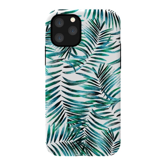 iPhone 11 Pro StrongFit Brushed tropical palm leaves by Oana 