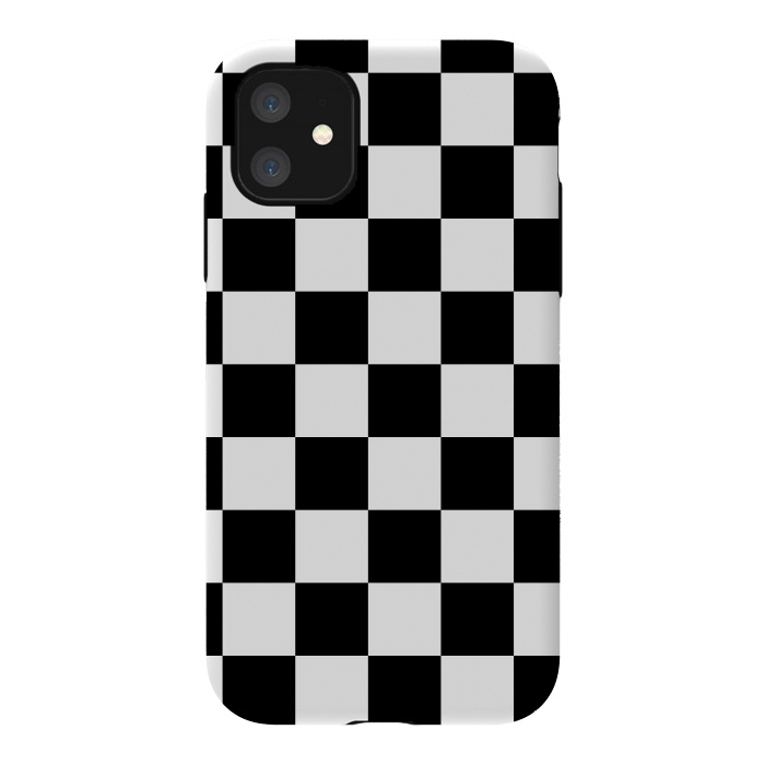 iPhone 11 StrongFit black and white checkered  by TMSarts